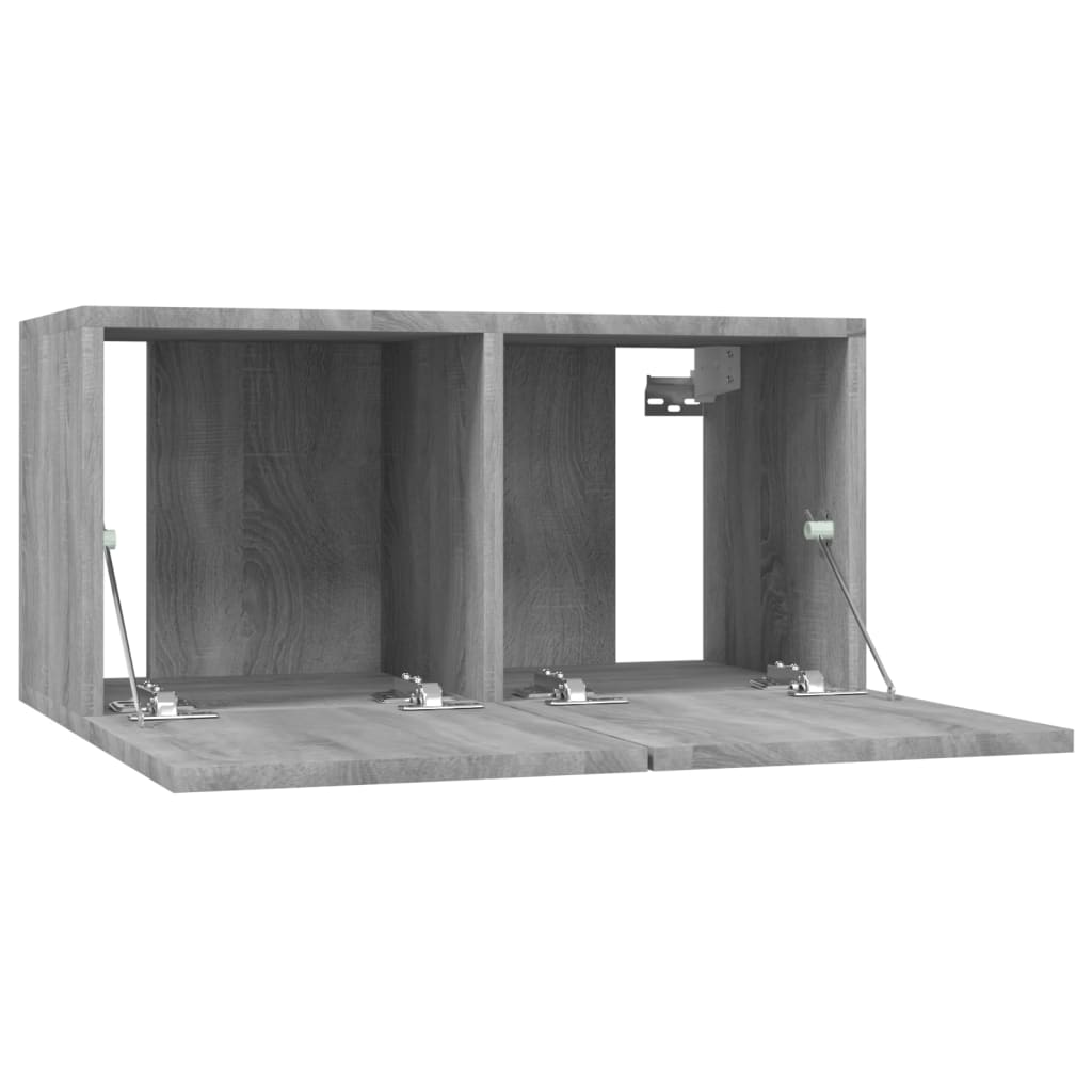 5-tlg. TV-Schrank-Set Grau Sonoma Holzwerkstoff