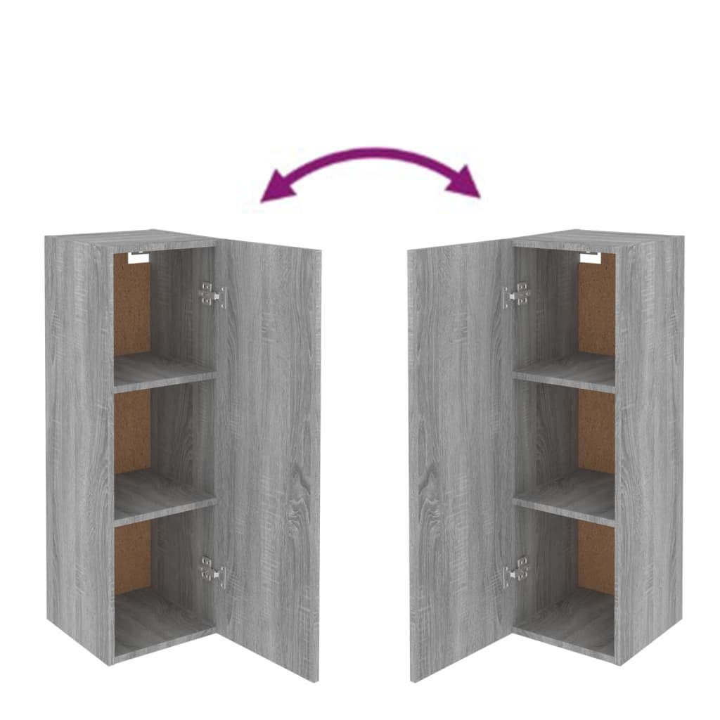 5-tlg. TV-Schrank-Set Grau Sonoma Holzwerkstoff