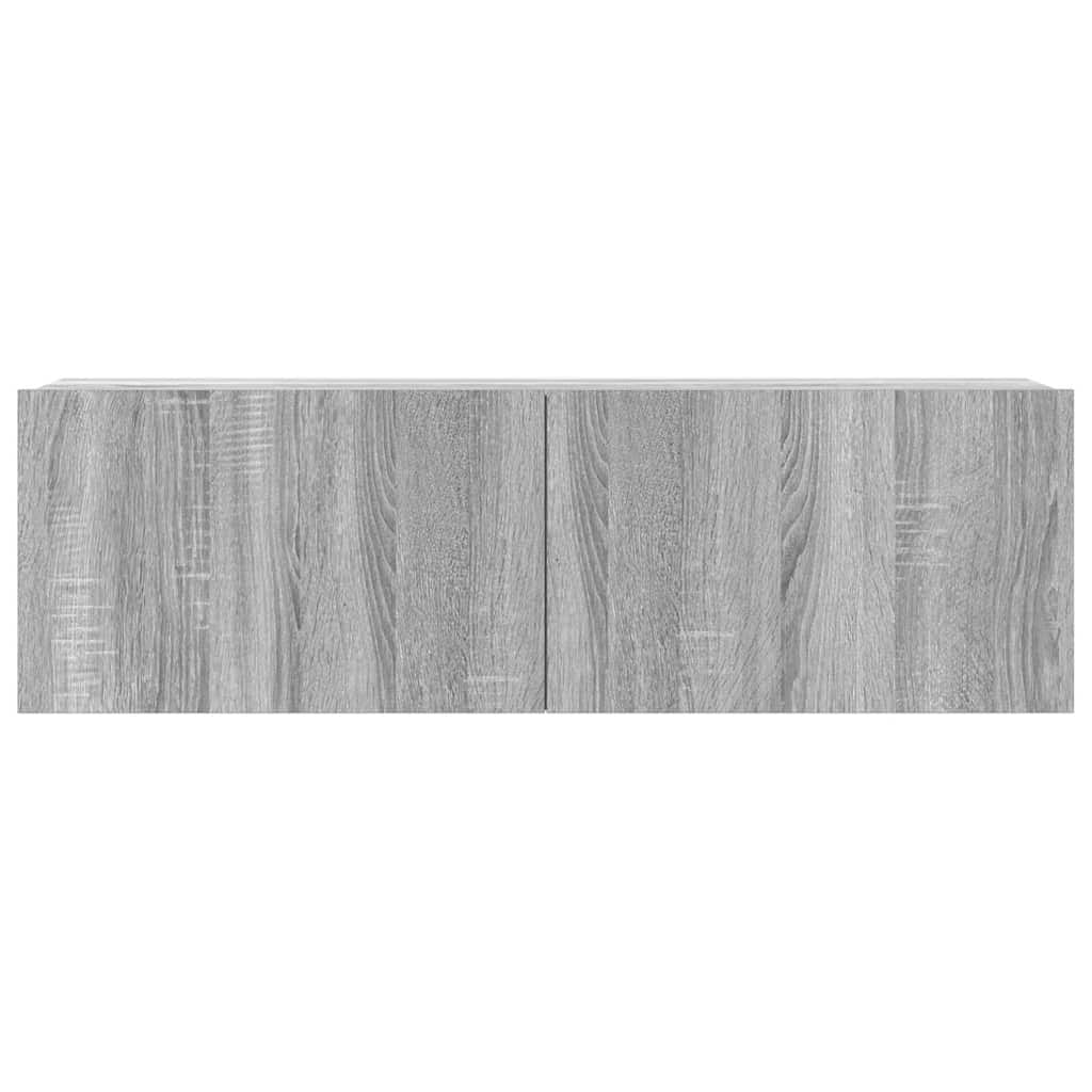 3-tlg. TV-Schrank-Set Grau Sonoma Holzwerkstoff