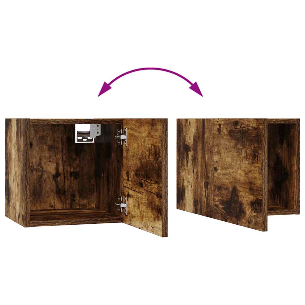 10-tlg. TV-Schrank-Set Räuchereiche Holzwerkstoff