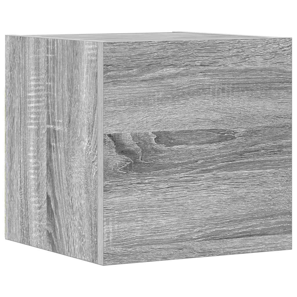4-tlg. TV-Schrank-Set Grau Sonoma Holzwerkstoff