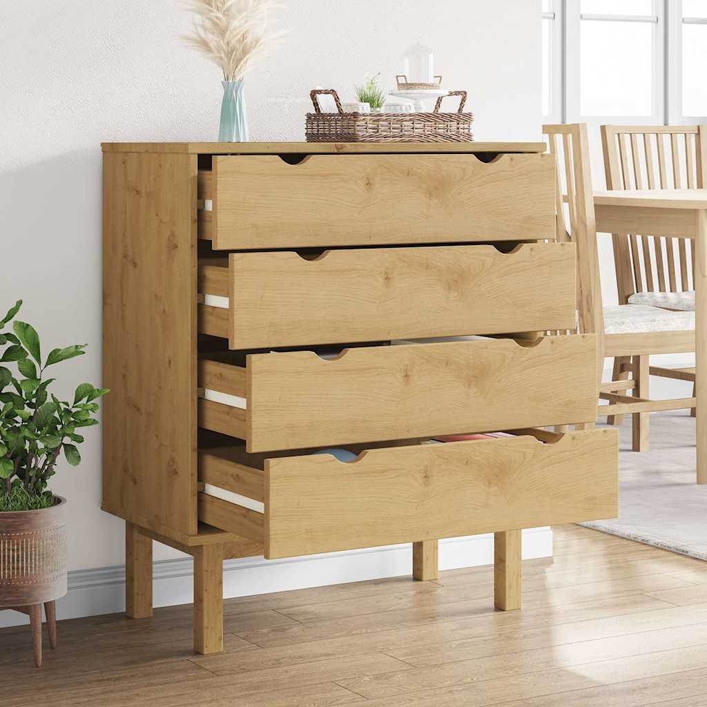 Schubladenschrank OTTA 76,5x39,5x90 cm Massivholz