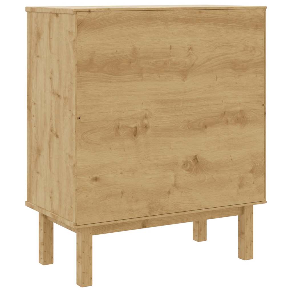 Schubladenschrank OTTA Braun&Grau 76,5x39,5x90 cm Massivholz