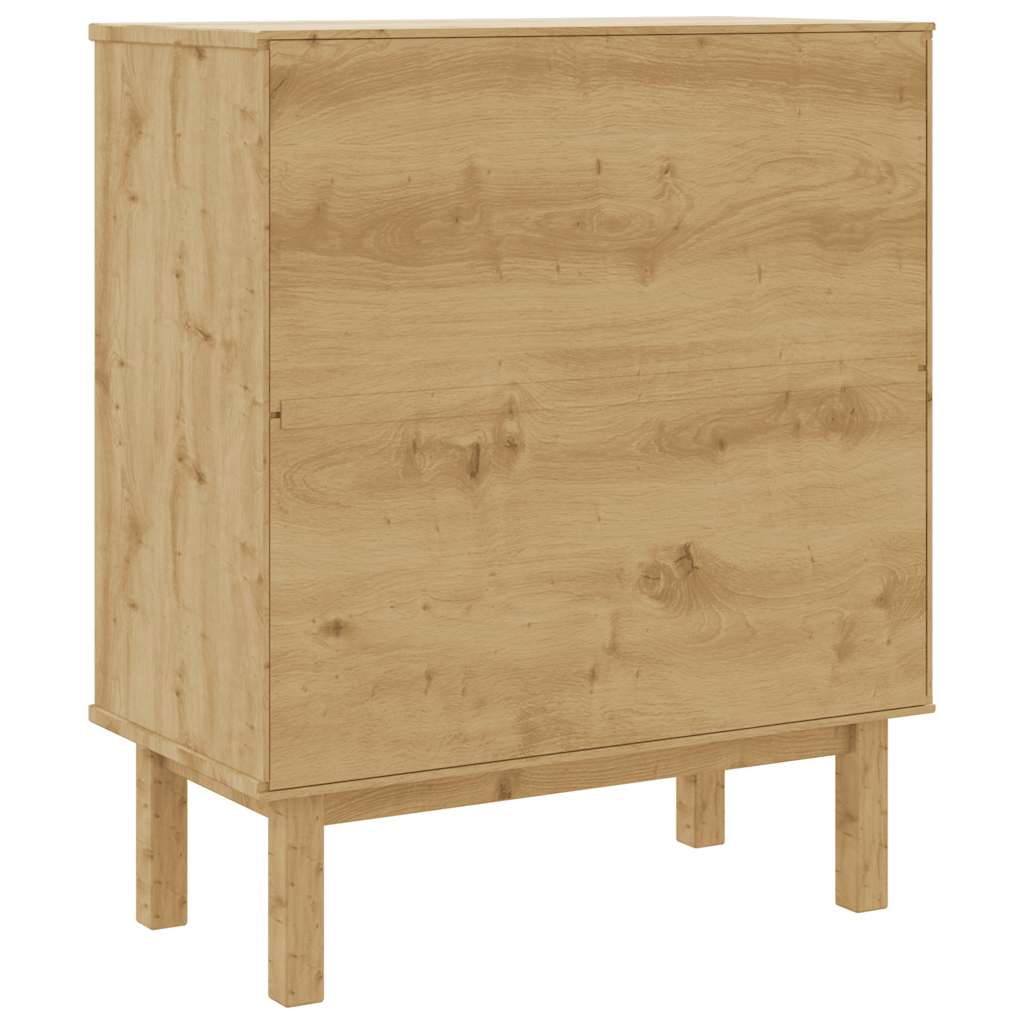 Schubladenschrank OTTA Braun&Weiß 76,5x39,5x90 cm Massivholz