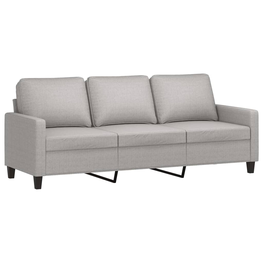 3-Sitzer-Sofa Hellgrau 180 cm Stoff