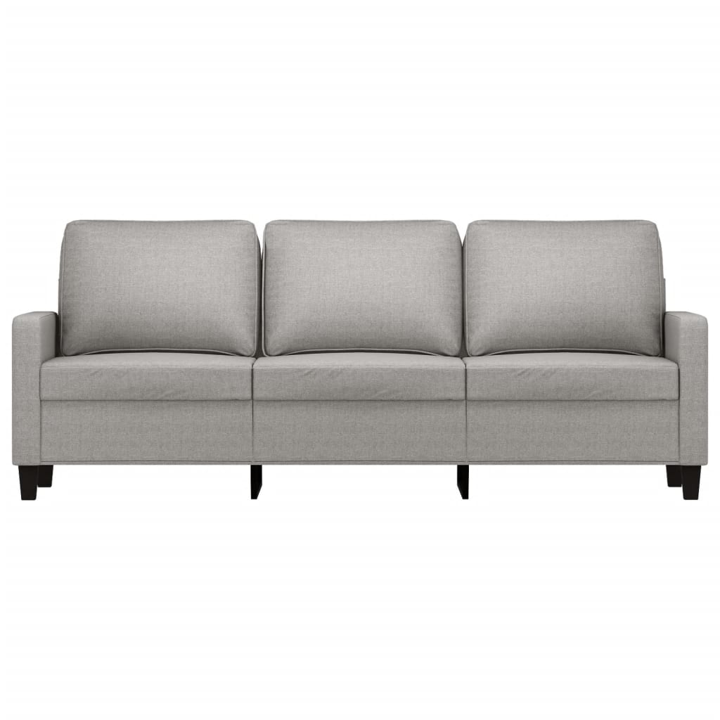 3-Sitzer-Sofa Hellgrau 180 cm Stoff