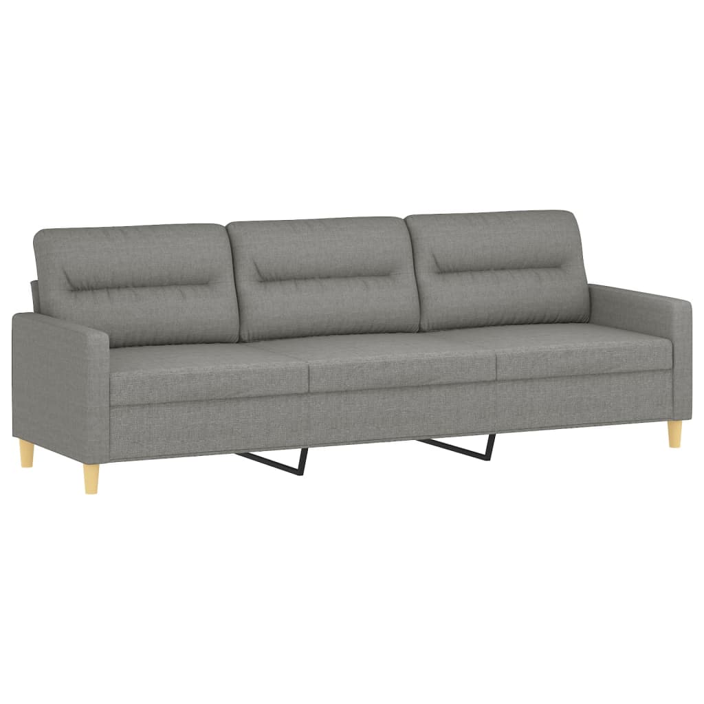 3-Sitzer-Sofa Dunkelgrau 210 cm Stoff