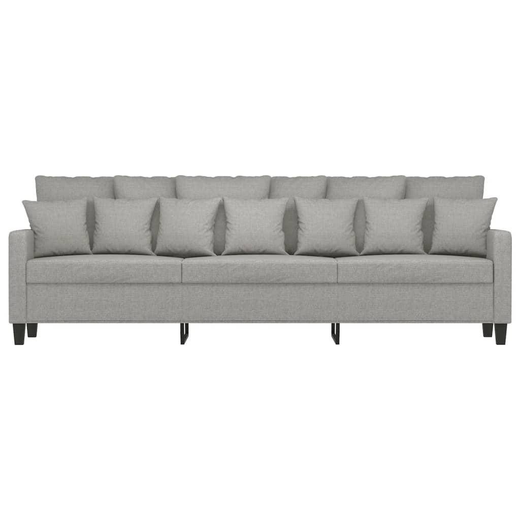 3-Sitzer-Sofa Hellgrau 210 cm Stoff