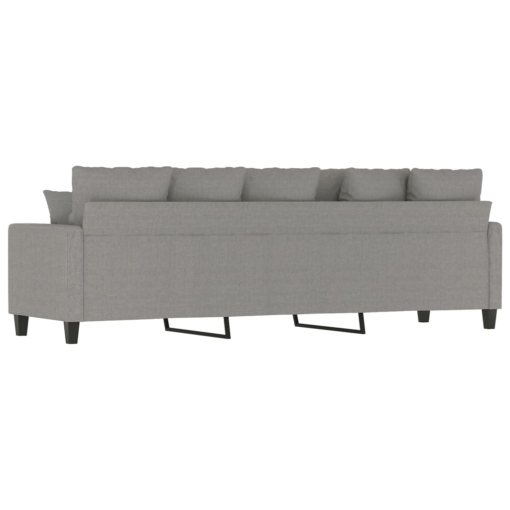 3-Sitzer-Sofa Hellgrau 210 cm Stoff