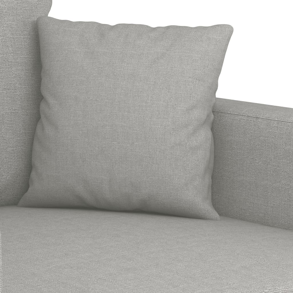 3-Sitzer-Sofa Hellgrau 210 cm Stoff