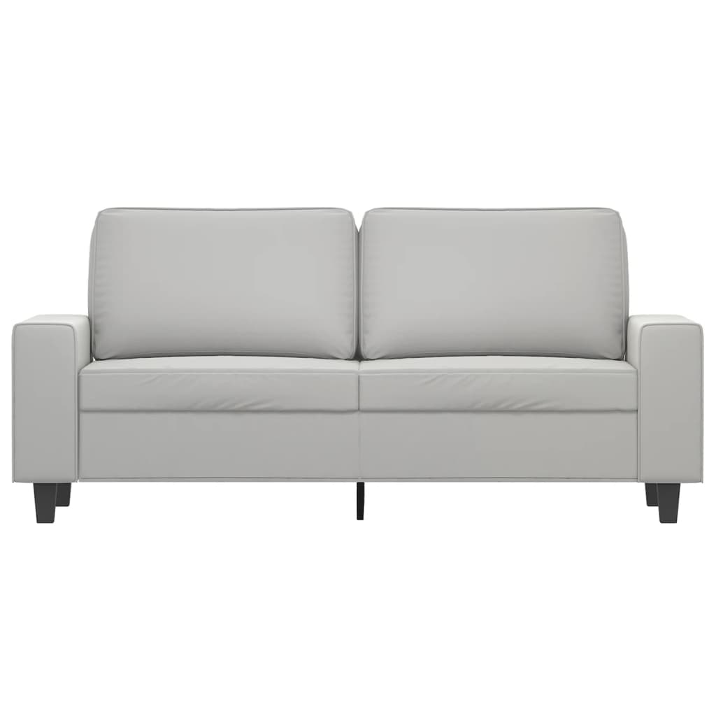 2-Sitzer-Sofa Hellgrau 140 cm Mikrofasergewebe