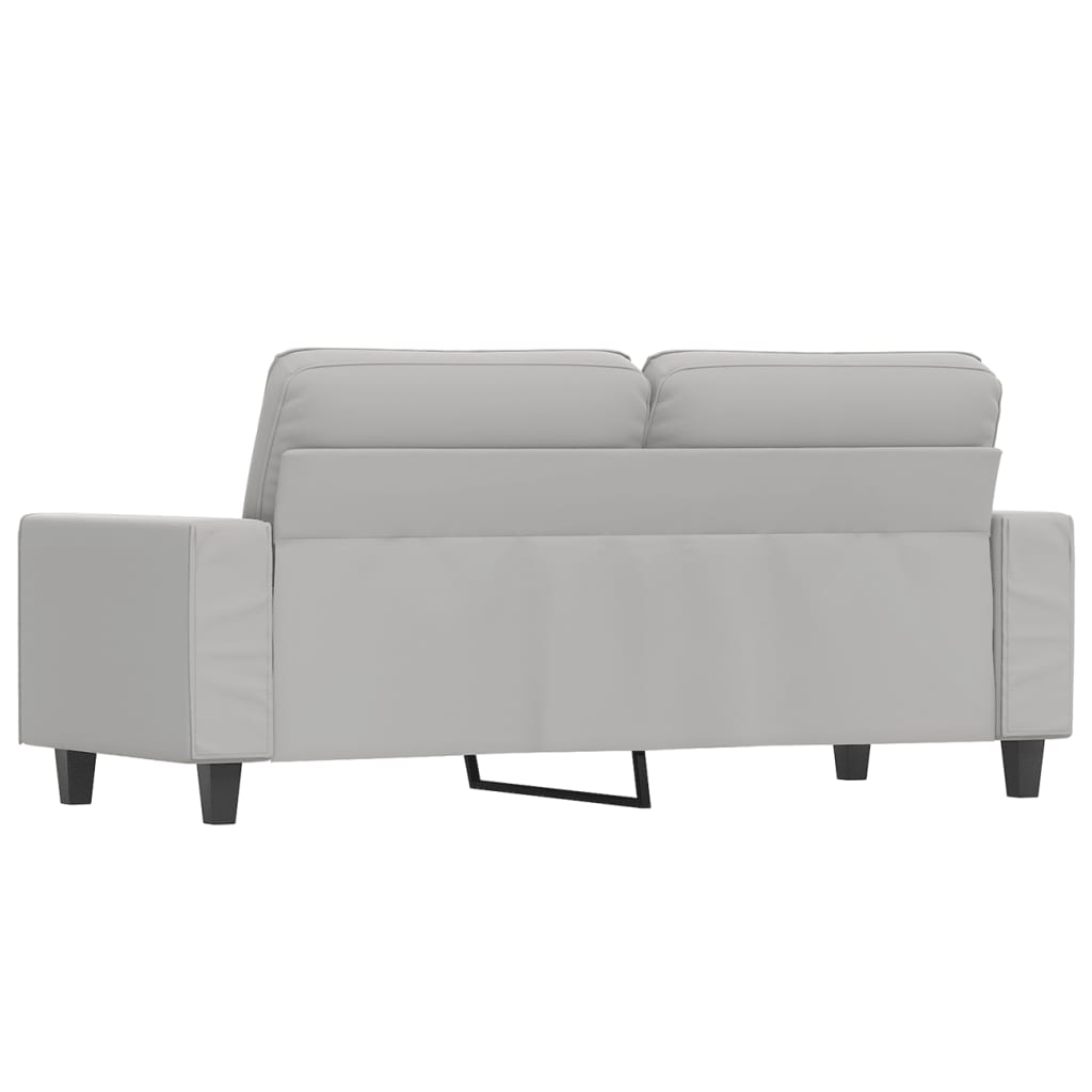 2-Sitzer-Sofa Hellgrau 140 cm Mikrofasergewebe