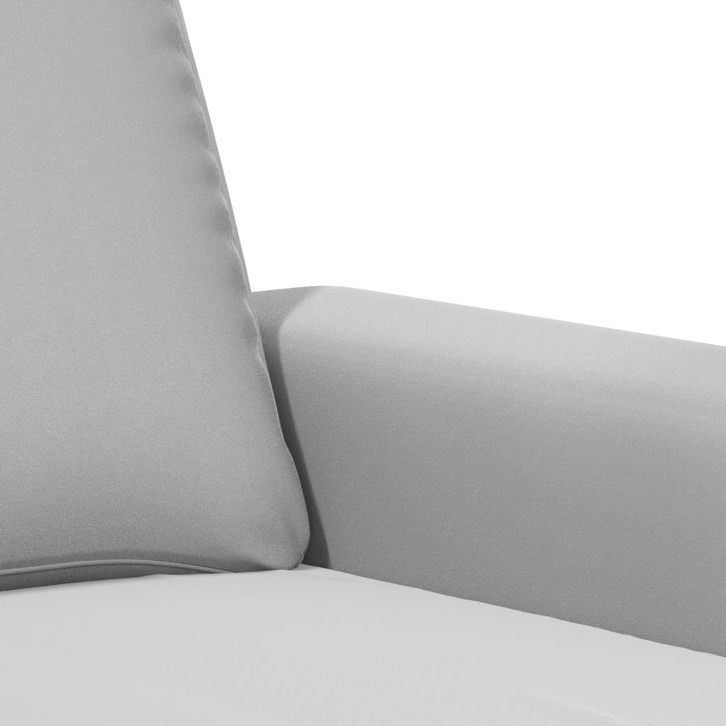 2-Sitzer-Sofa Hellgrau 140 cm Mikrofasergewebe