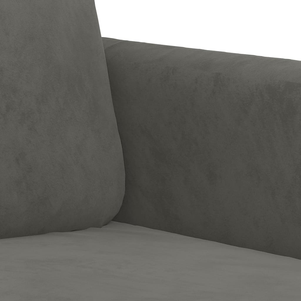 2-Sitzer-Sofa Dunkelgrau 120 cm Samt