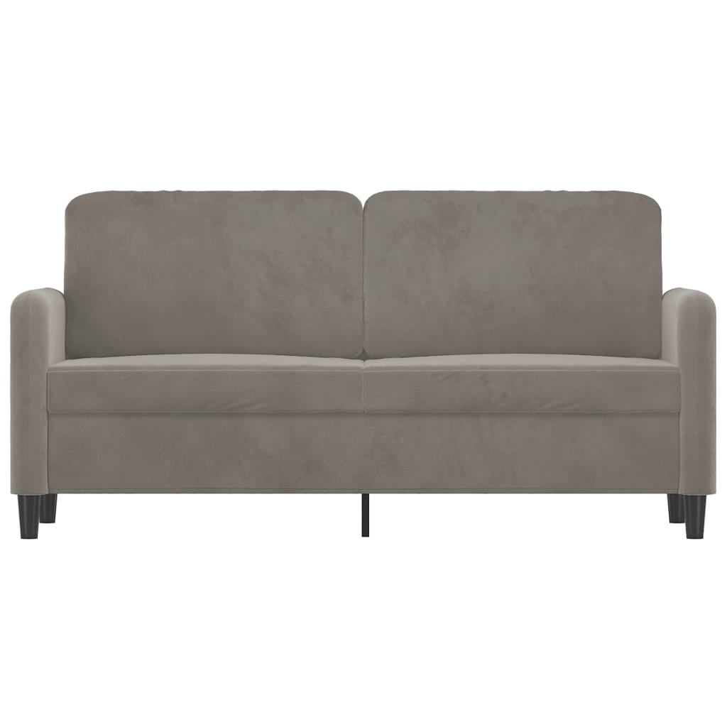 2-Sitzer-Sofa Hellgrau 140 cm Samt