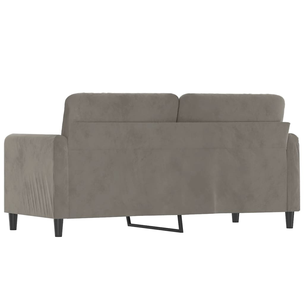 2-Sitzer-Sofa Hellgrau 140 cm Samt