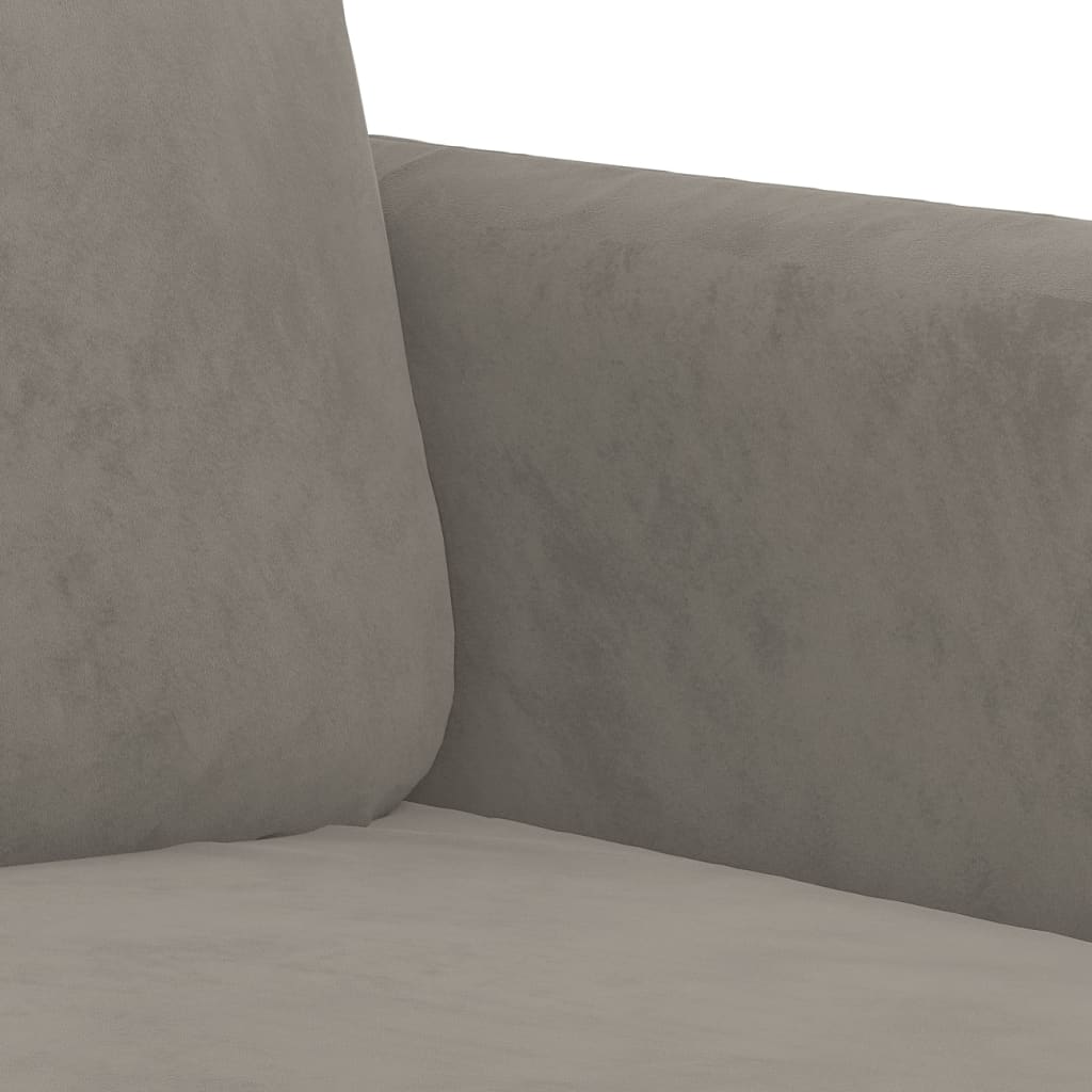 2-Sitzer-Sofa Hellgrau 140 cm Samt