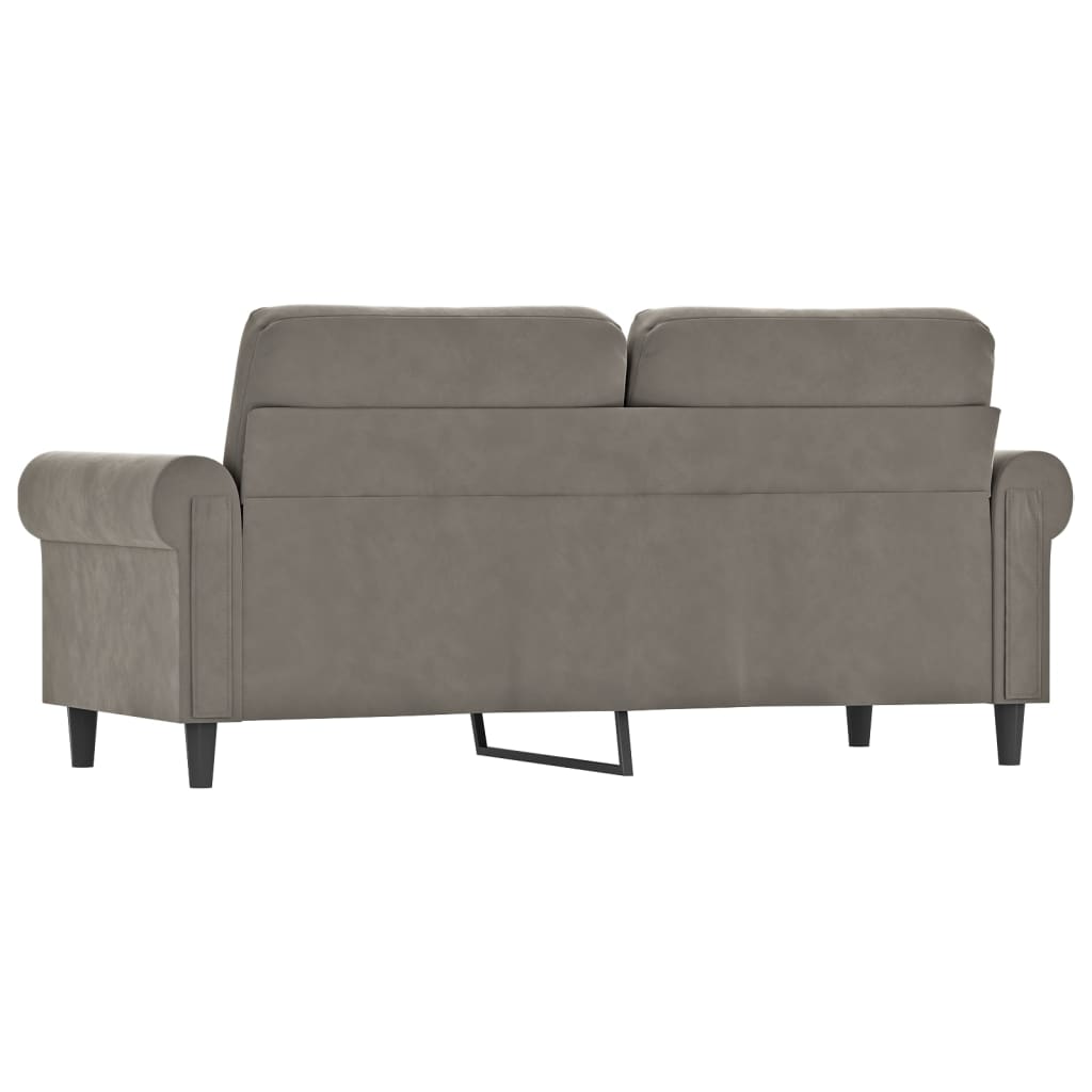 2-Sitzer-Sofa Hellgrau 140 cm Samt