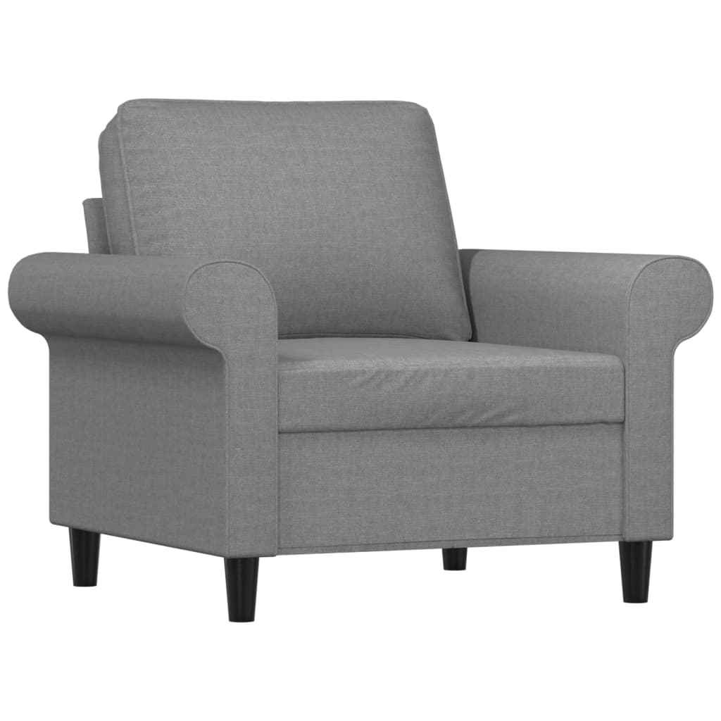 Sessel Hellgrau 60 cm Stoff
