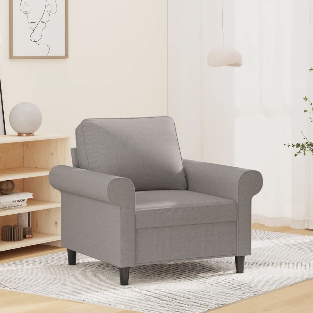 Sessel Hellgrau 60 cm Stoff