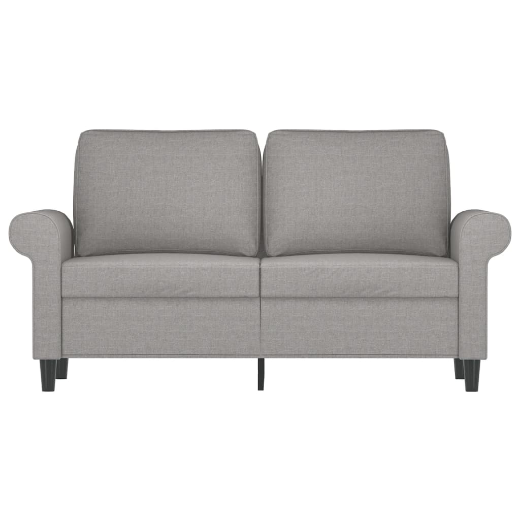 2-Sitzer-Sofa Hellgrau 120 cm Stoff