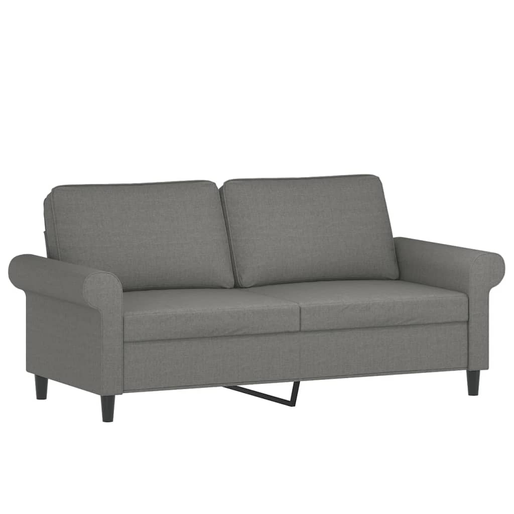 2-Sitzer-Sofa Dunkelgrau 140 cm Stoff
