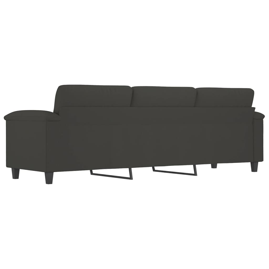 3-Sitzer-Sofa Dunkelgrau 210 cm Mikrofasergewebe