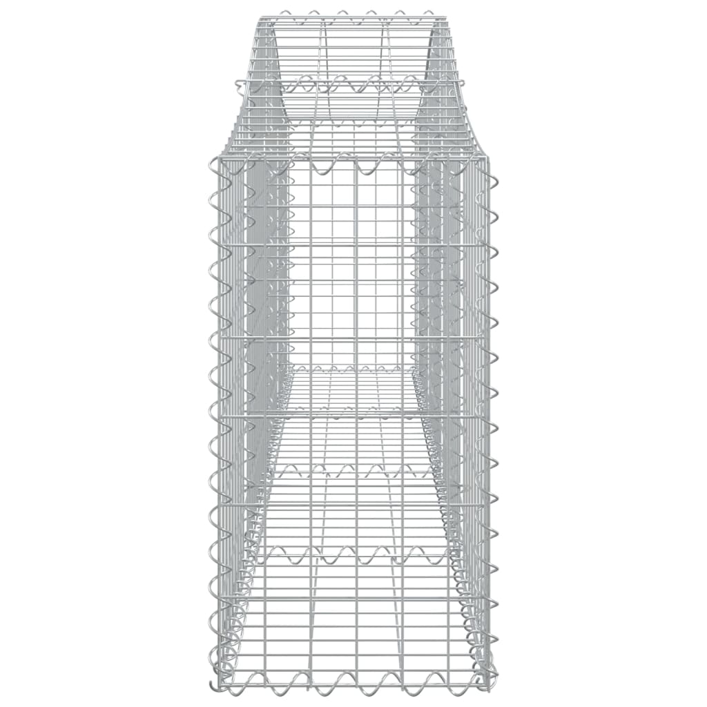 Gabionen mit Hochbogen 25 Stk. 200x30x60/80 cm Verzinktes Eisen