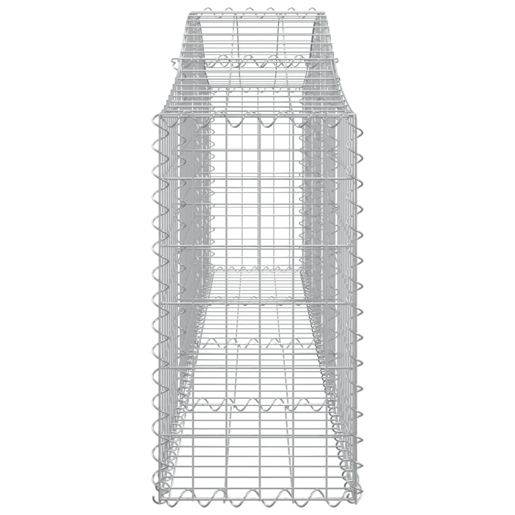 Gabionen mit Hochbogen 30 Stk. 200x30x60/80 cm Verzinktes Eisen