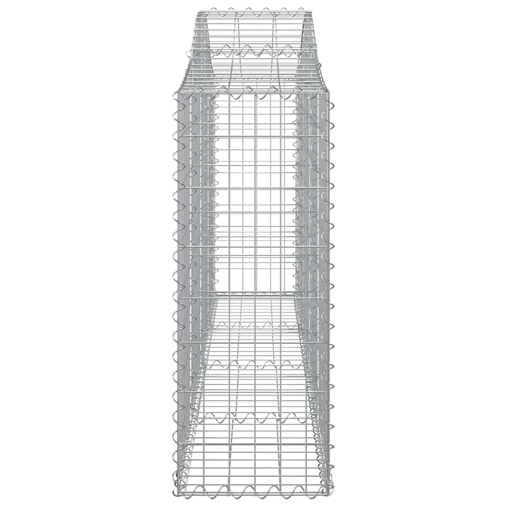 Gabionen mit Hochbogen 8 Stk. 200x30x80/100 cm Verzinktes Eisen