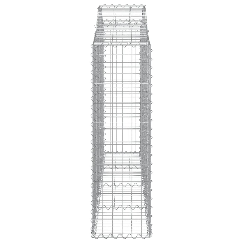 Gabionen mit Hochbogen 20Stk. 200x30x100/120cm Verzinktes Eisen