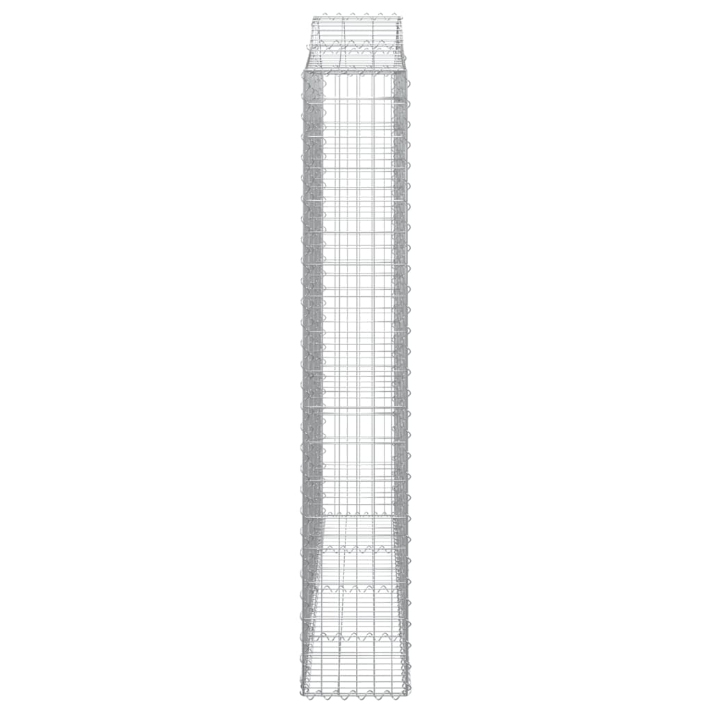 Gabionen mit Hochbogen 11 Stk 200x30x180/200cm Verzinktes Eisen