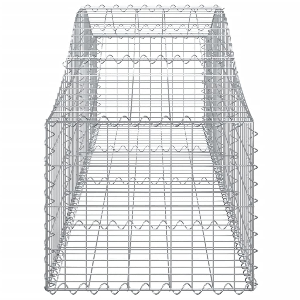 Gabionen mit Hochbogen 5 Stk. 200x50x40/60 cm Verzinktes Eisen