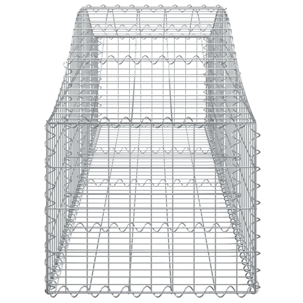 Gabionen mit Hochbogen 6 Stk. 200x50x40/60 cm Verzinktes Eisen