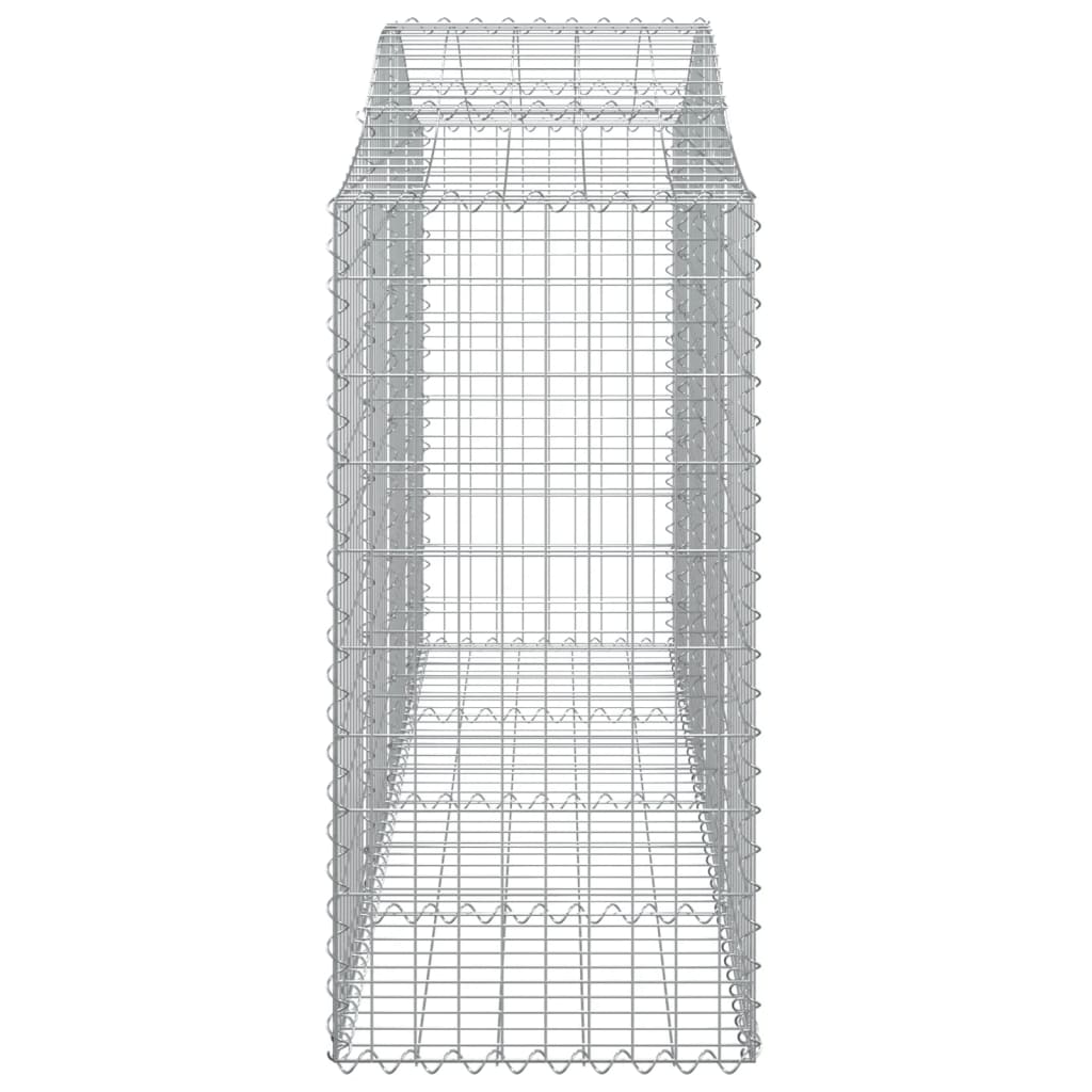 Gabionen mit Hochbogen 7 Stk. 200x50x100/120cm Verzinktes Eisen