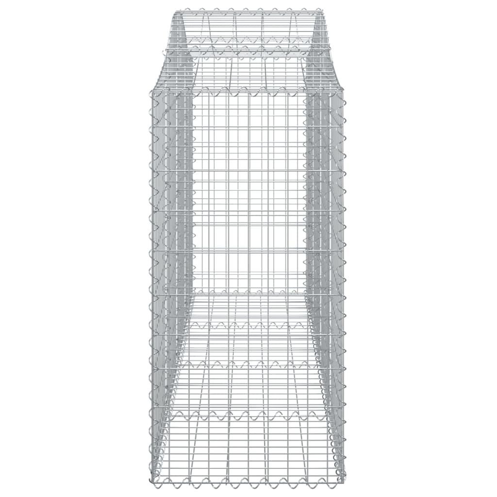 Gabionen mit Hochbogen 14 Stk 200x50x100/120cm Verzinktes Eisen