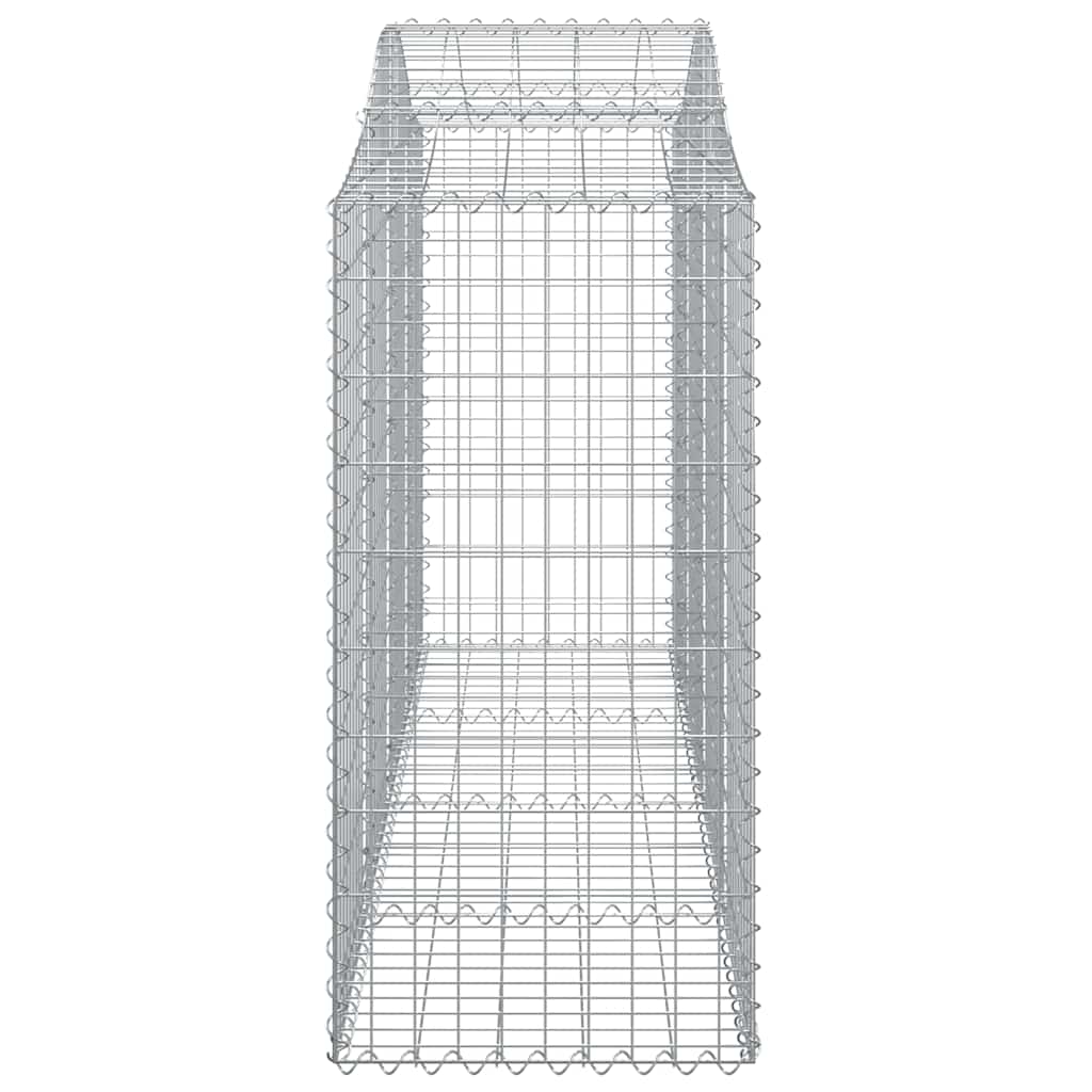 Gabionen mit Hochbogen 8 Stk. 200x50x120/140cm Verzinktes Eisen