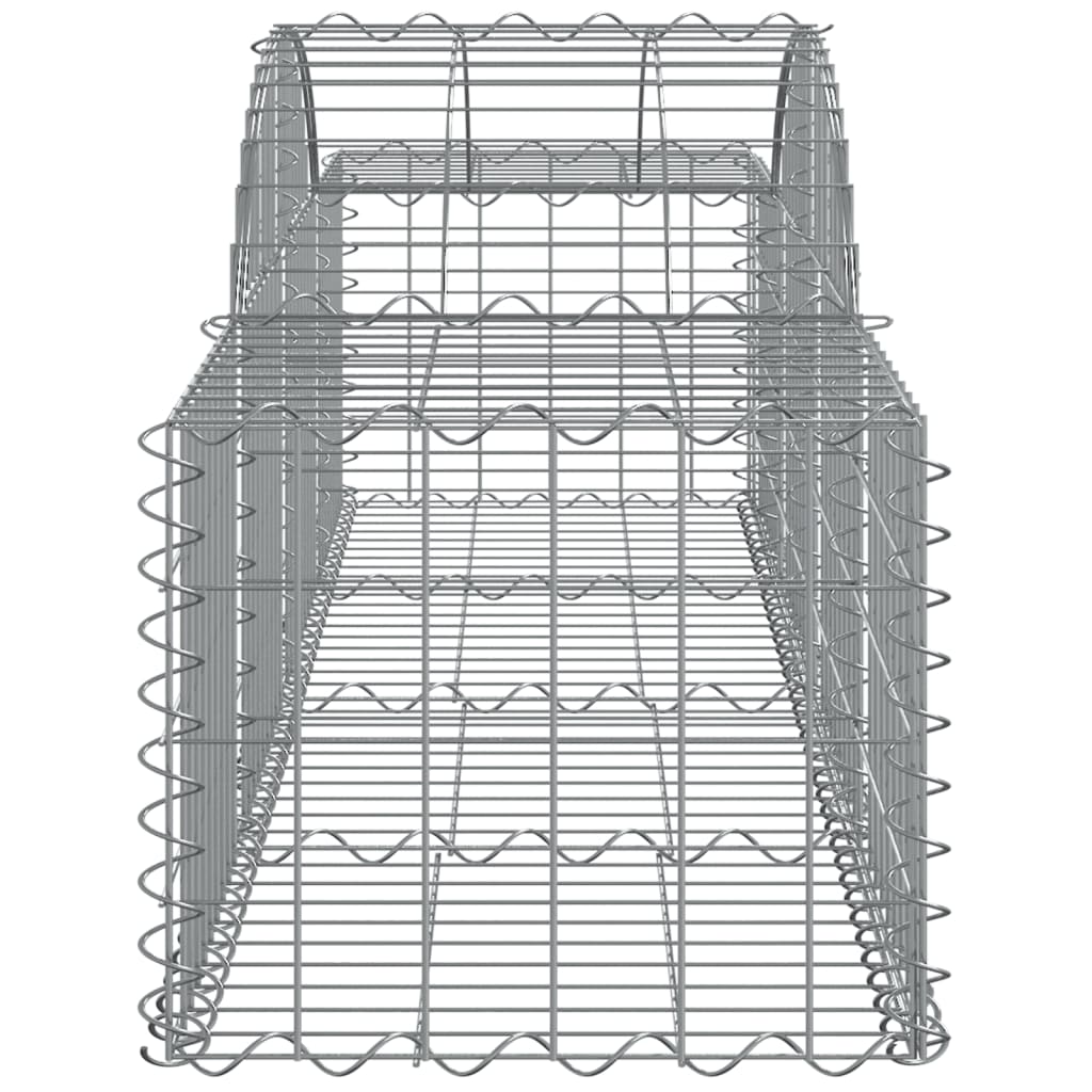 Gabionen mit Hochbogen 6 Stk. 200x50x40/60 cm Verzinktes Eisen