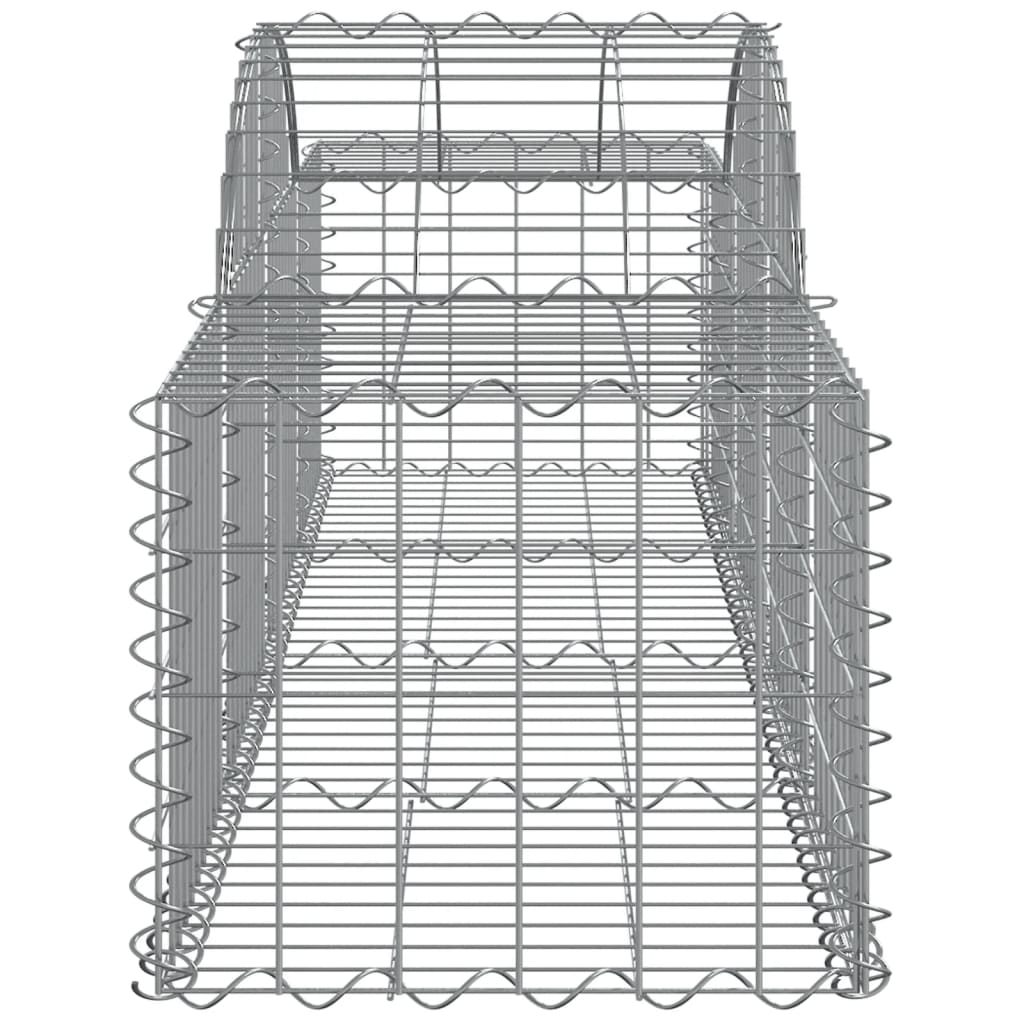 Gabionen mit Hochbogen 9 Stk. 200x50x40/60 cm Verzinktes Eisen