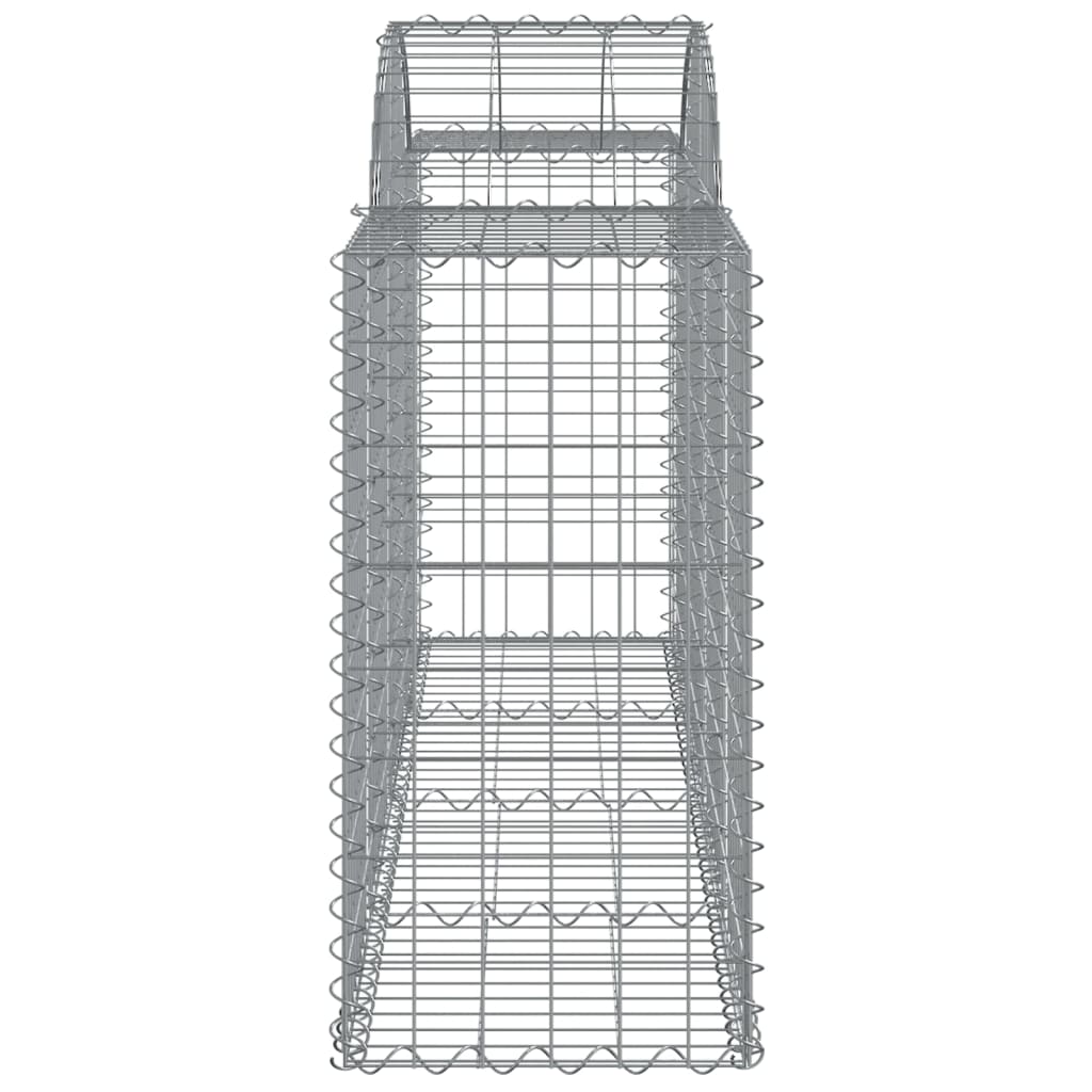 Gabionen mit Hochbogen 5 Stk. 200x50x80/100 cm Verzinktes Eisen