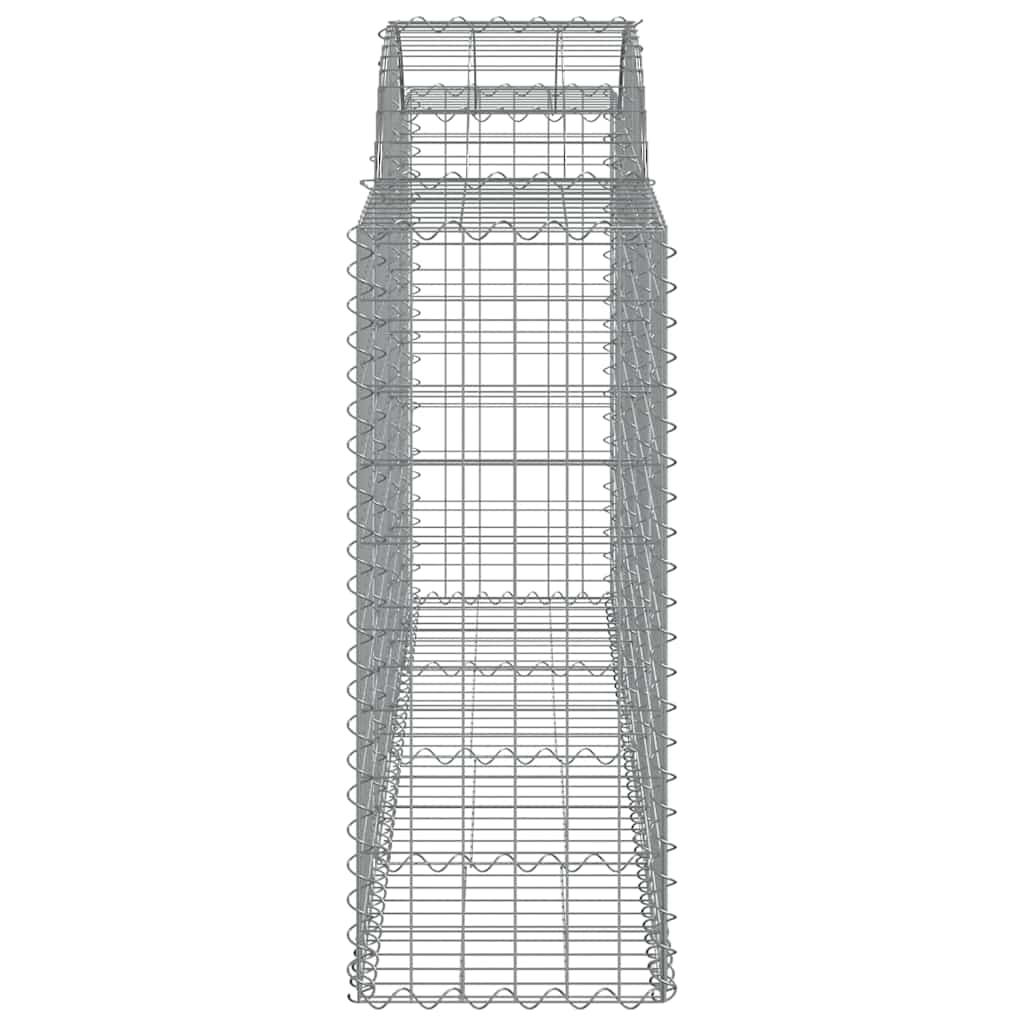 Gabionen mit Hochbogen 40 Stk 200x50x100/120cm Verzinktes Eisen