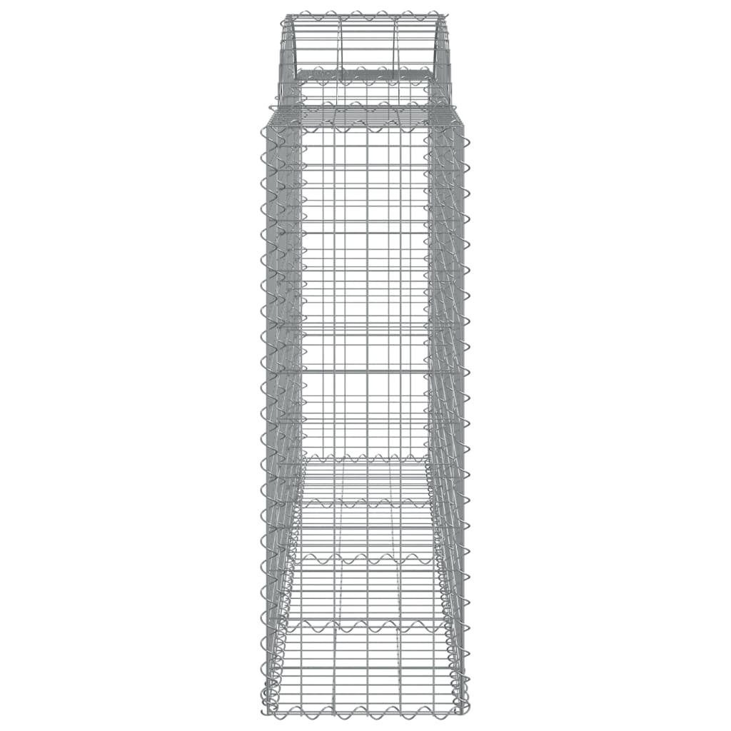 Gabionen mit Hochbogen 4 Stk. 200x50x120/140cm Verzinktes Eisen