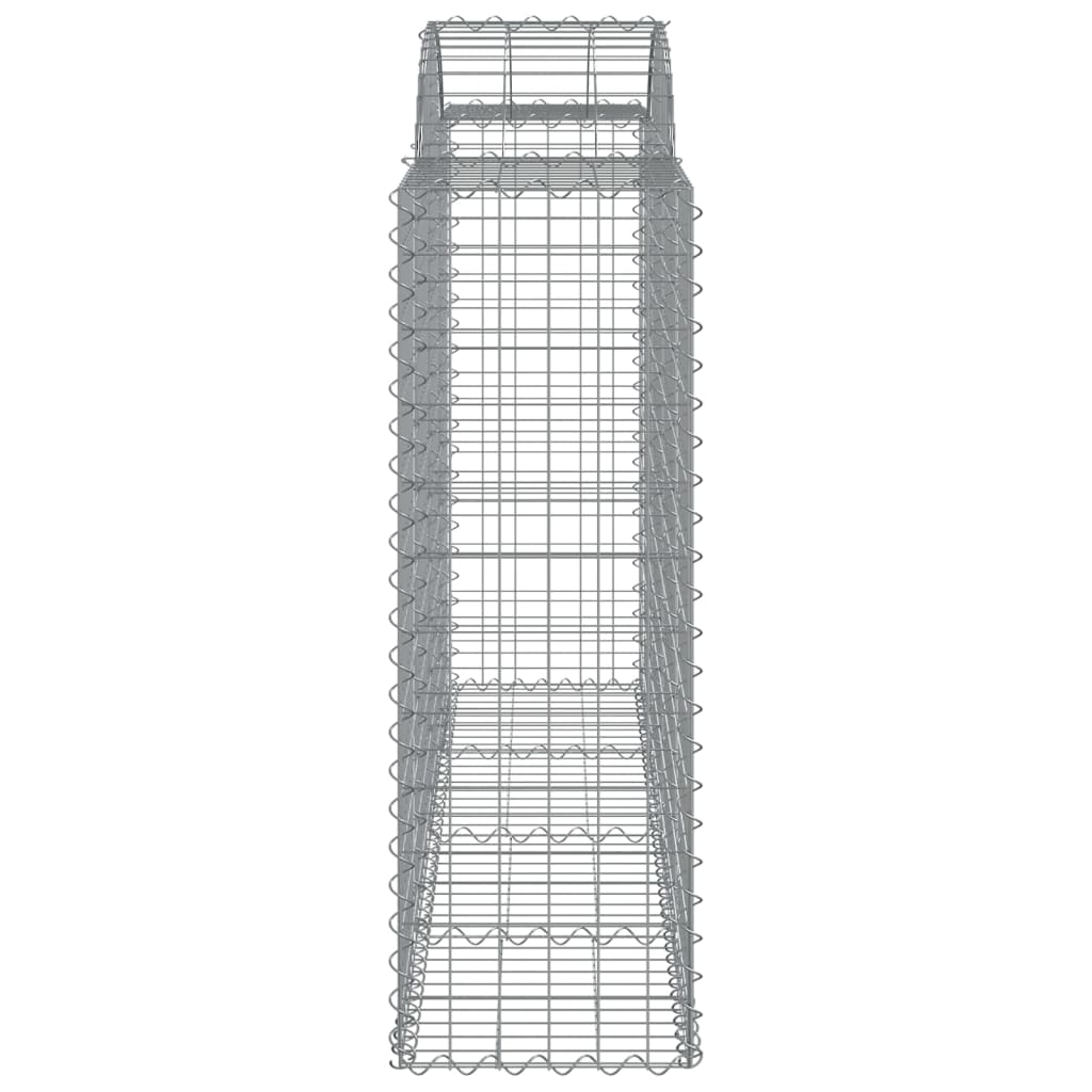 Gabionen mit Hochbogen 8 Stk. 200x50x120/140cm Verzinktes Eisen