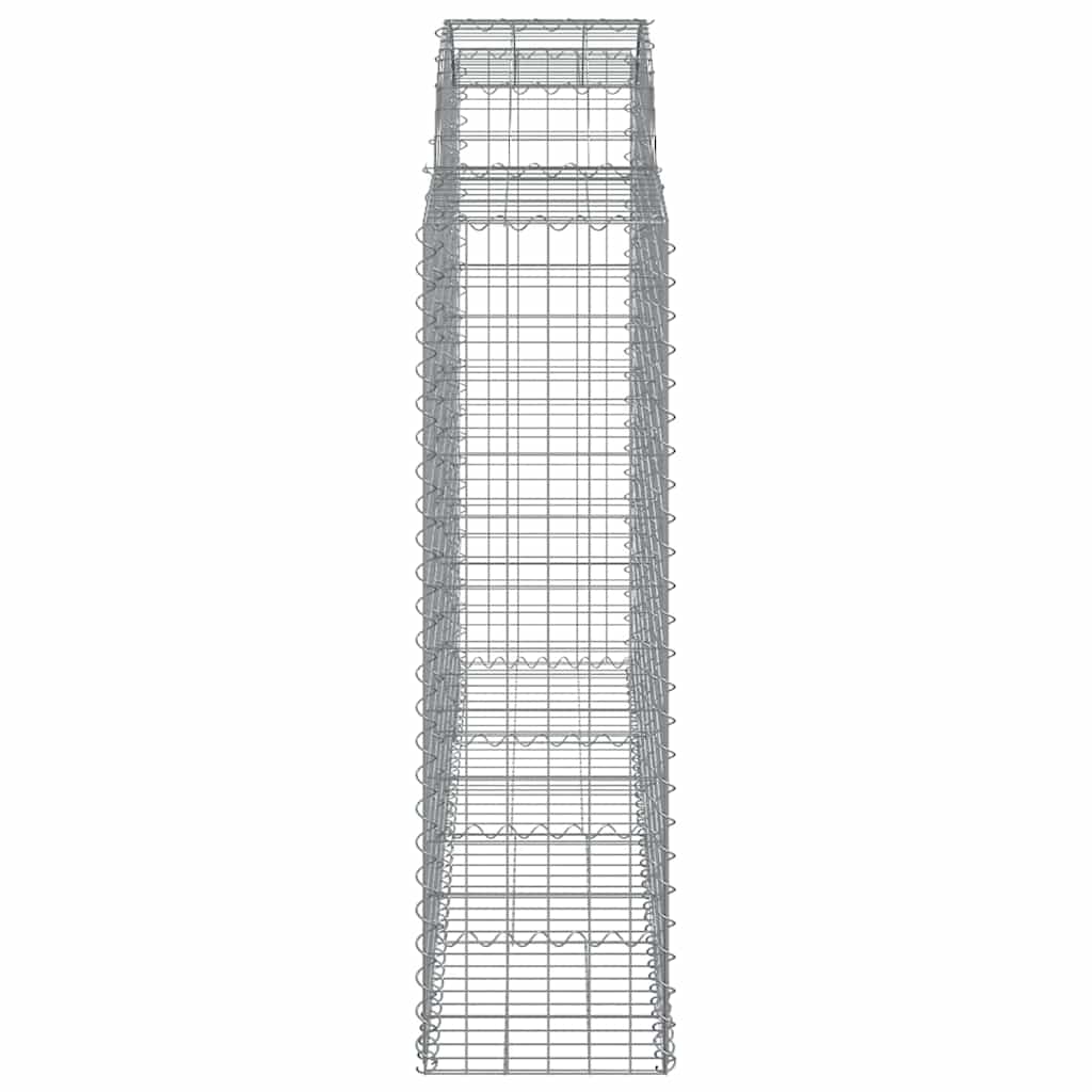 Gabionen mit Hochbogen 5 Stk. 200x50x140/160cm Verzinktes Eisen