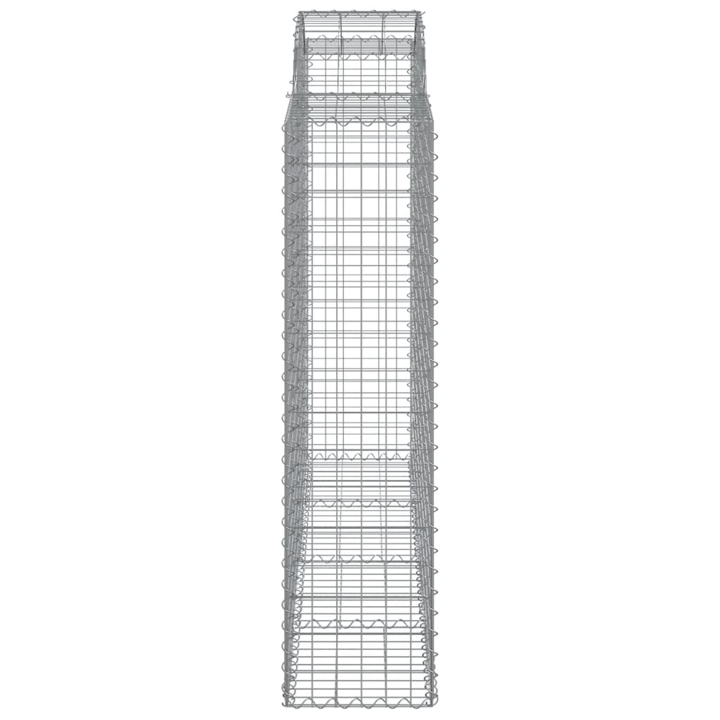 Gabionen mit Hochbogen 5 Stk. 200x50x160/180cm Verzinktes Eisen