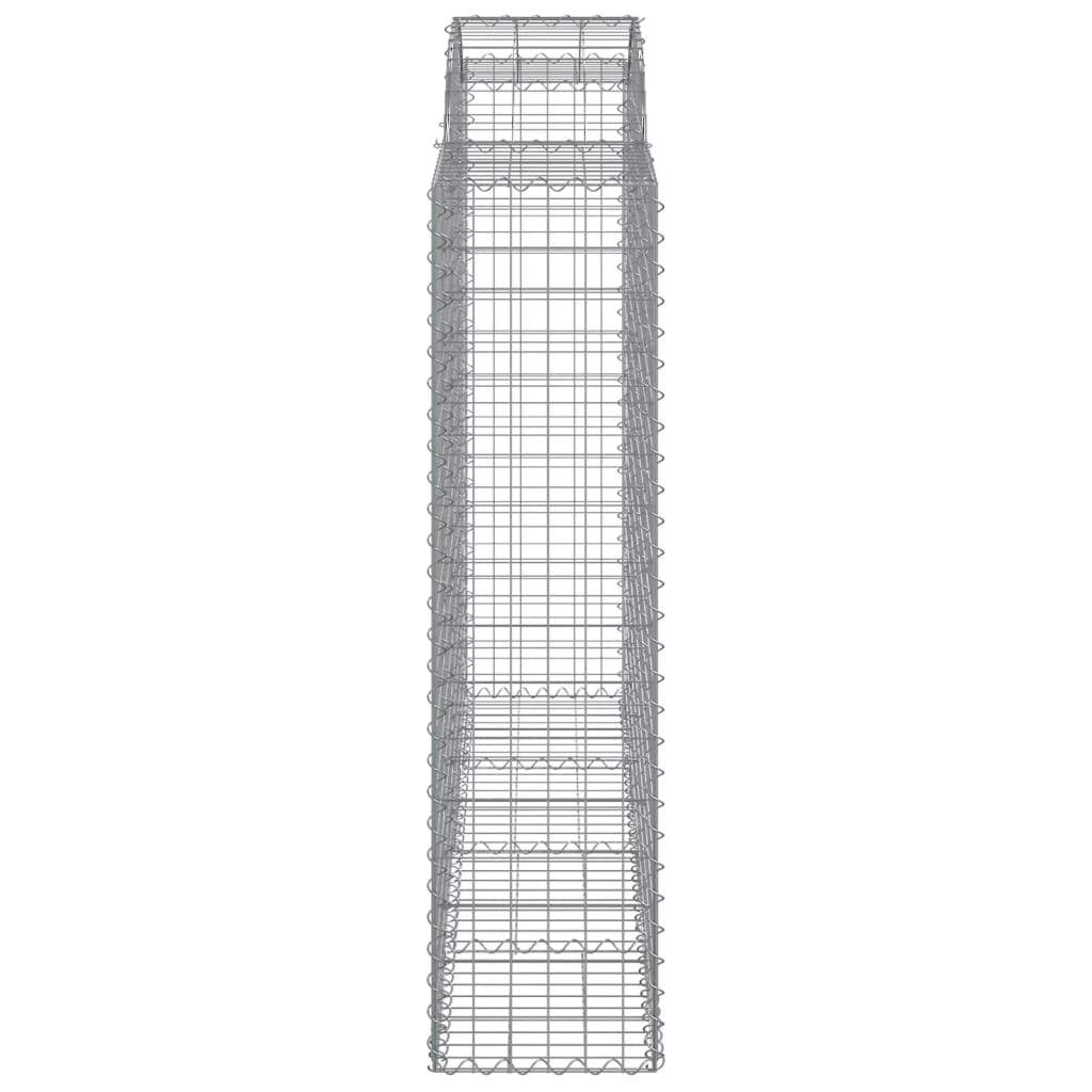 Gabionen mit Hochbogen 6 Stk. 200x50x160/180cm Verzinktes Eisen