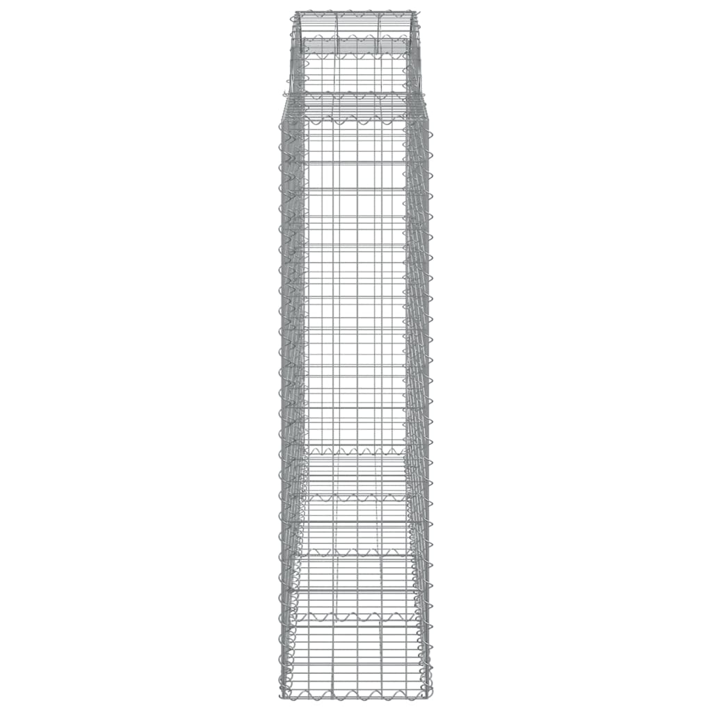 Gabionen mit Hochbogen 25Stk. 200x50x160/180cm Verzinktes Eisen