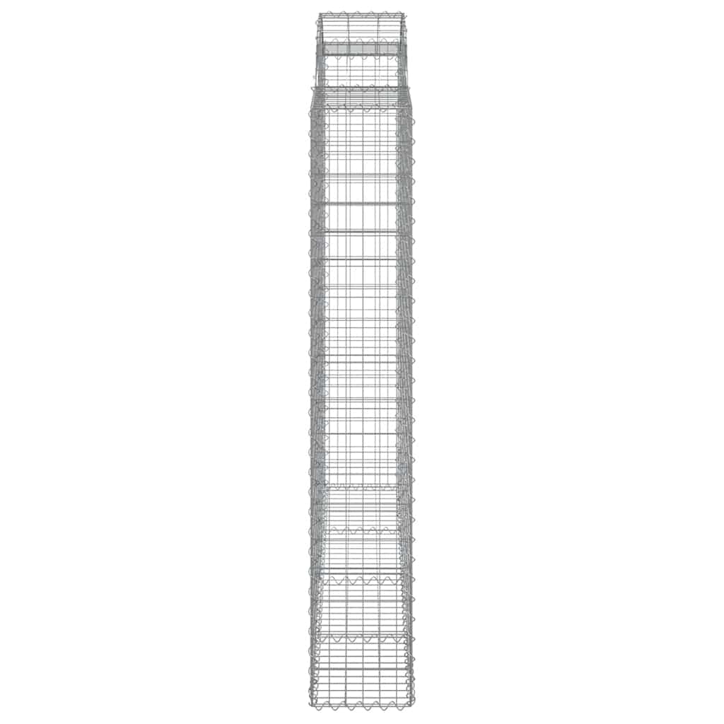 Gabionen mit Hochbogen 9 Stk. 200x50x180/200cm Verzinktes Eisen