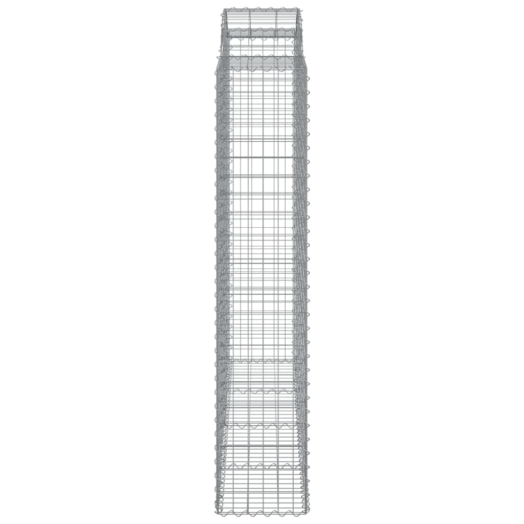 Gabionen mit Hochbogen 6 Stk. 200x50x200/220cm Verzinktes Eisen