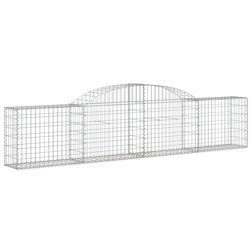Gabionen mit Hochbogen 20 Stk. 300x30x60/80 cm Verzinktes Eisen